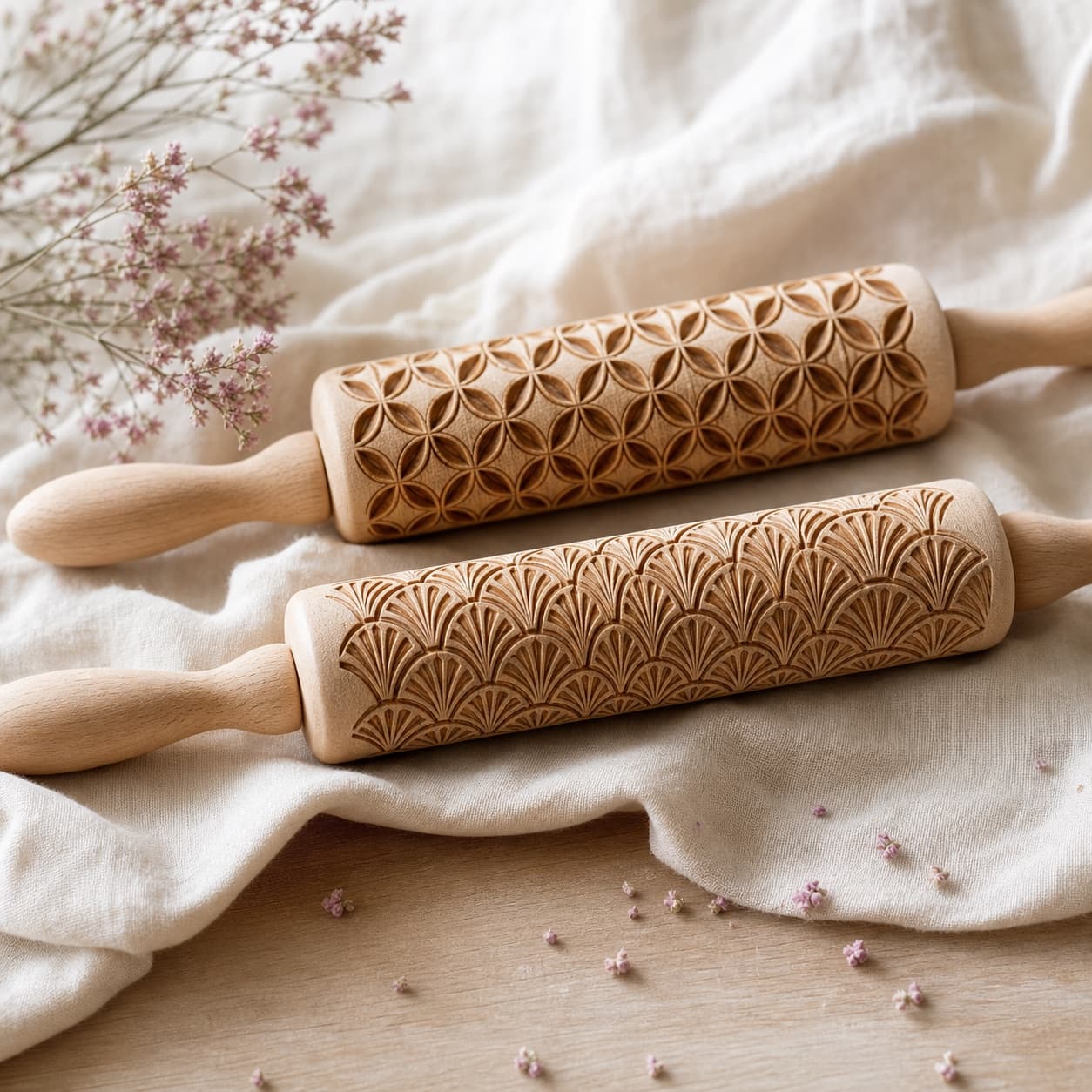 Embossing Rolling Pin Duo