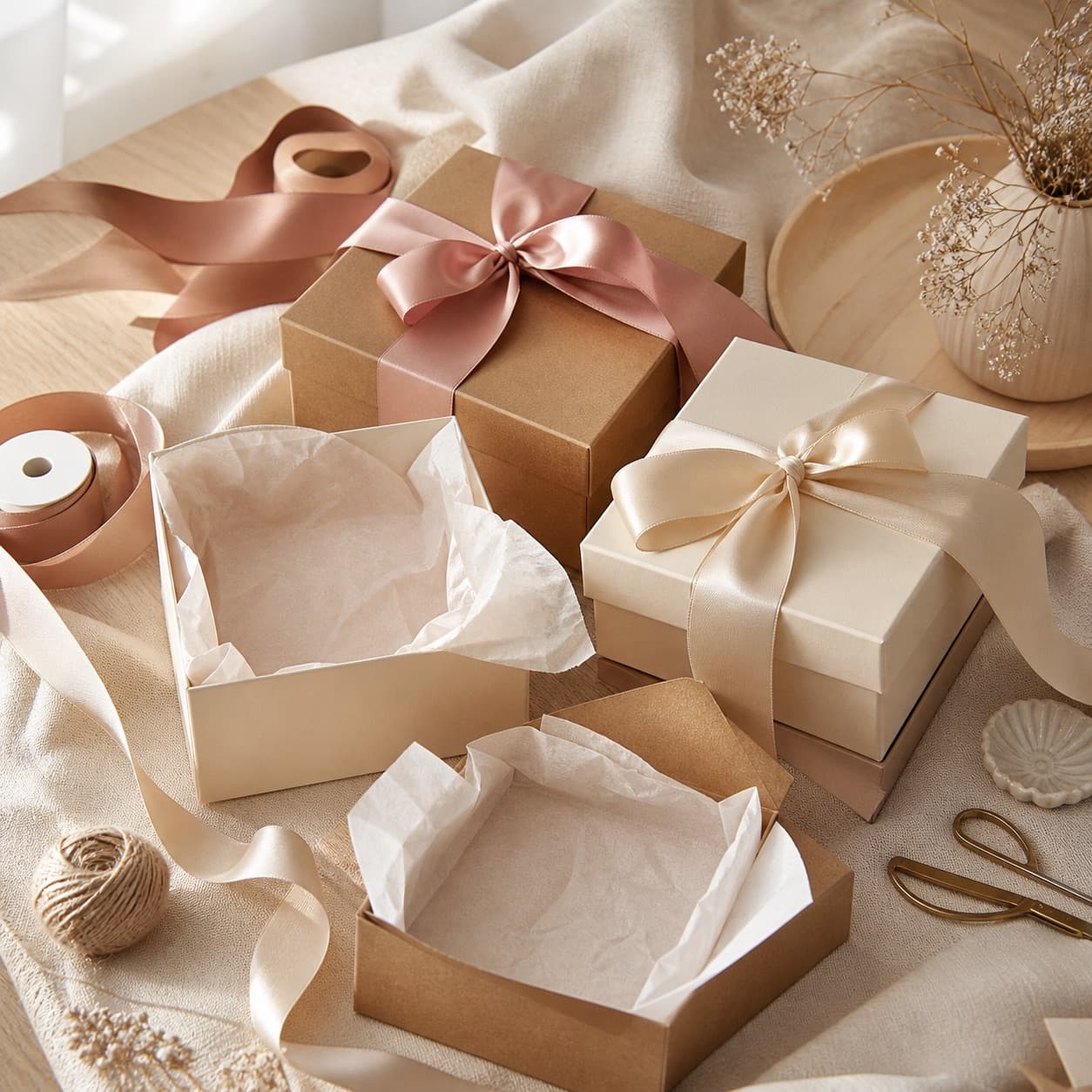 Gift Box & Ribbon Kit 12 Sets